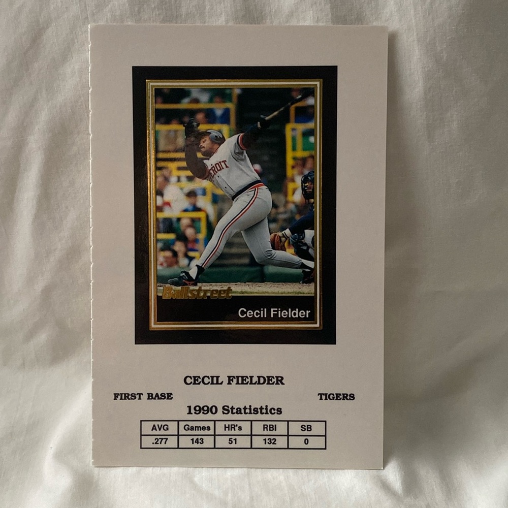 1991 BallStreet Cecil Fielder (MISC14)